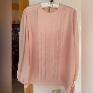 🟣 Vintage blush blouse Lori Max NY